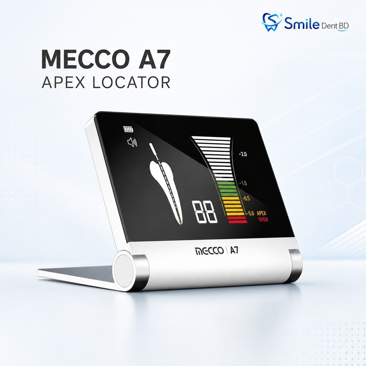 MECCO A7 electronic apex locator with foldable colour LCD display MECCO A7 electronic apex locator with foldable colour LCD display