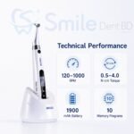 MECCO Endo Star C cordless endo motor featuring a mini 61 contra-angle, TFT display and charging base