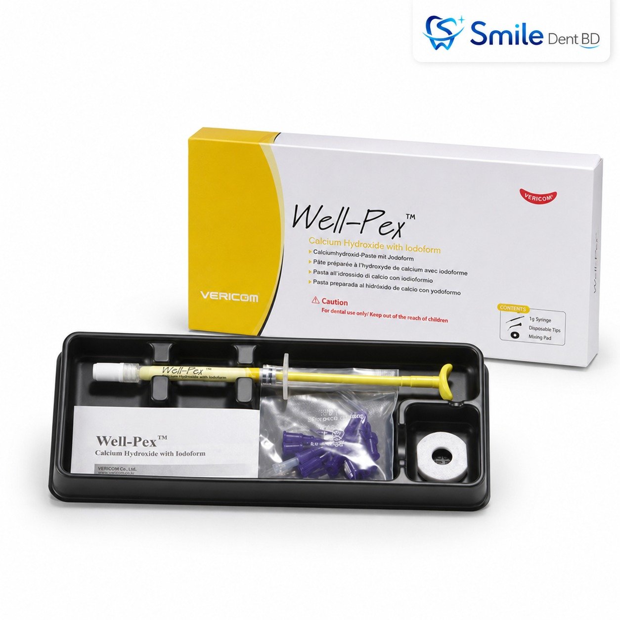 VERICOM Well-Pex intracanal medicament with disposable application tips VERICOM Well-Pex intracanal medicament with disposable application tips