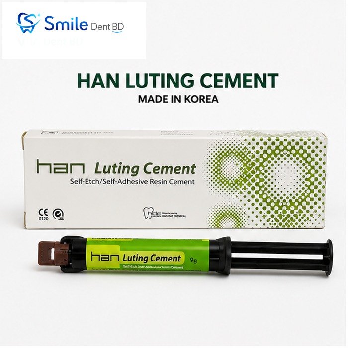 HAN Luting Cement kit with 9g syringe mixing tips and oral tips