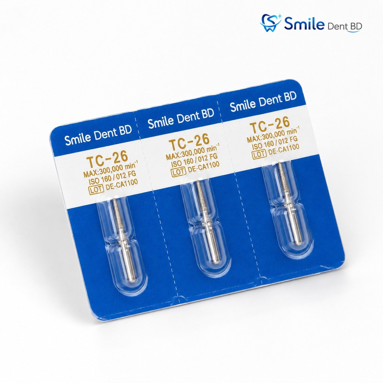 TC-26 dental diamond bur 5 pieces blister pack
