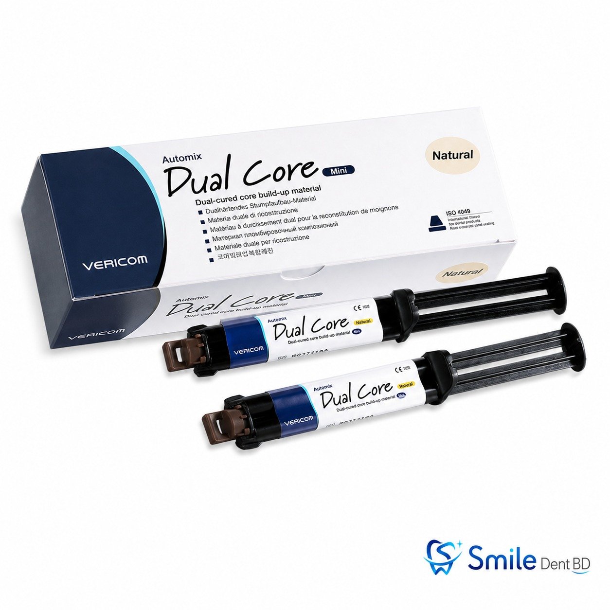 VERICOM Automix Dual Core Mini Natural dual-cured core build-up material