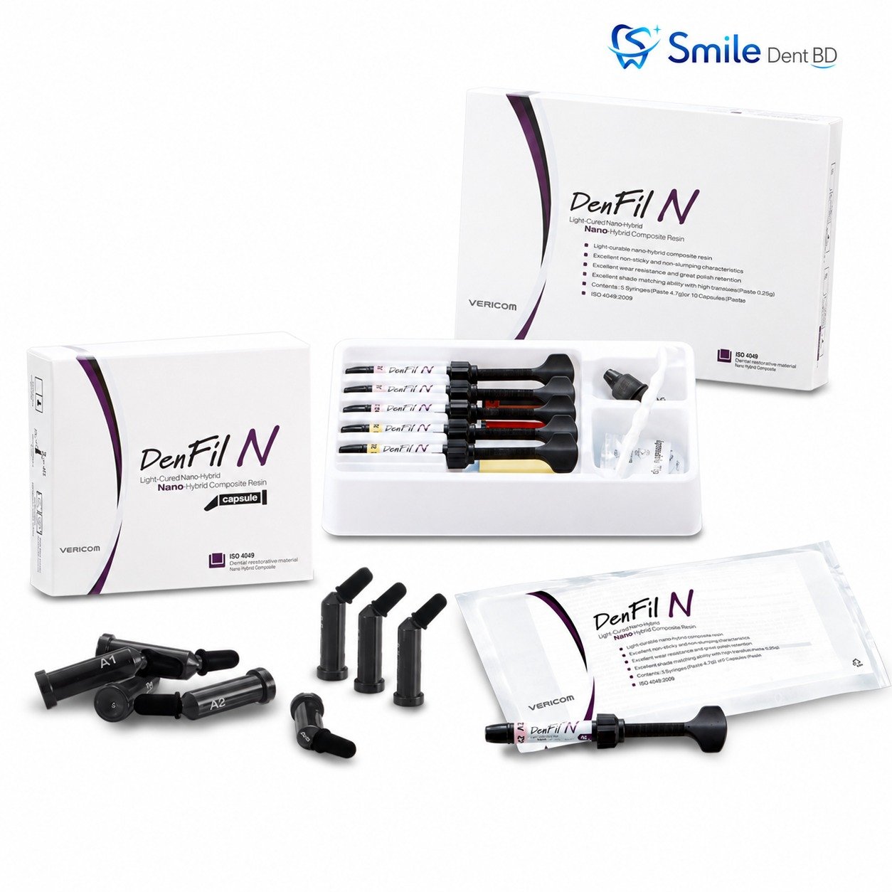 VERICOM DenFil N light-cured nano hybrid composite resin kit