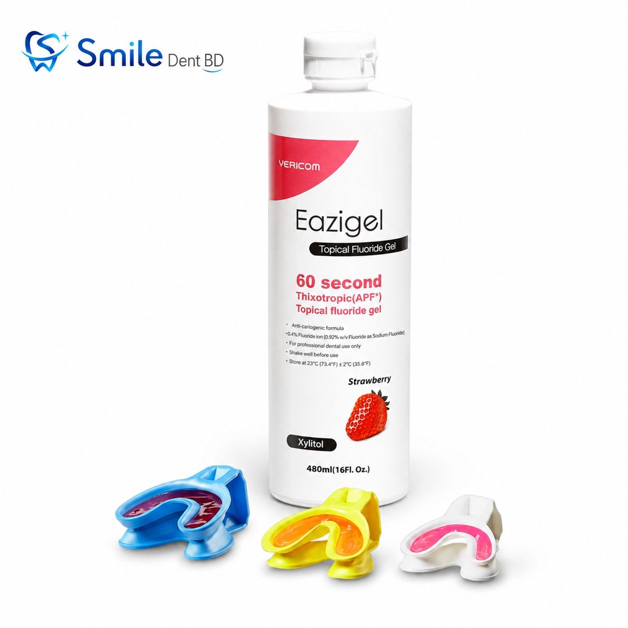 VERICOM Eazigel 480ml strawberry topical fluoride gel