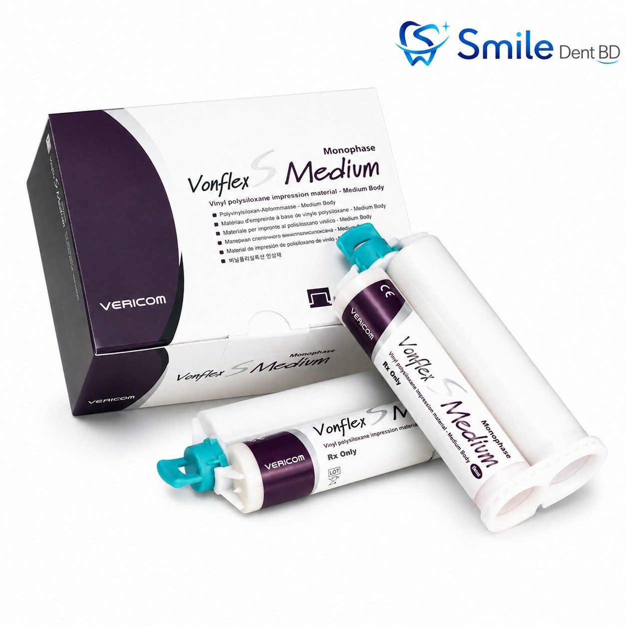 VERICOM Vonflex S Medium 50ml cartridge dental impression kit