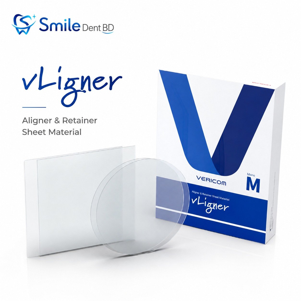 vLigner orthodontic clear sheet material by VERICOM
